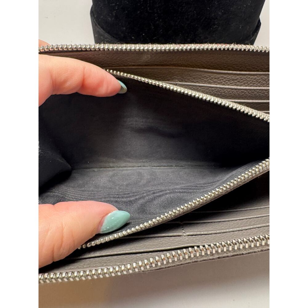 Saint Laurent Grained Calf Skin Rive Gauche Zip Around Wallet - Picture 5 of 14